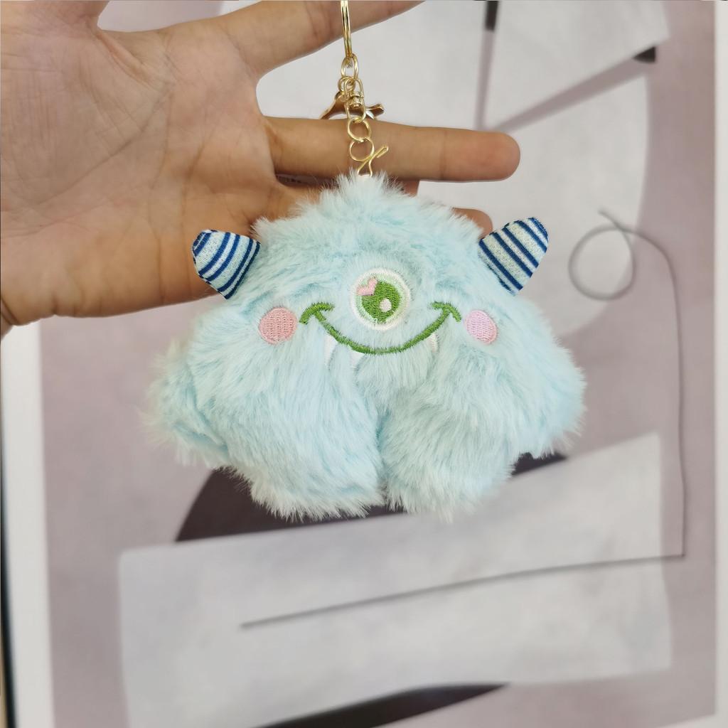 Adorable Monster Plush Keychain Cute Big-eyed Coin Purse Doll Bag Charm Wholesale