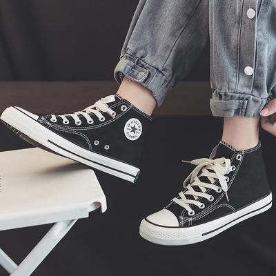 Pantofi pânză pantofi bărbați cu talpă înaltă pantofi bărbați de stradă casual pantofi de bord de vară noi pantofi pânză cuplu culoare solidă pantofi vulcanizați
