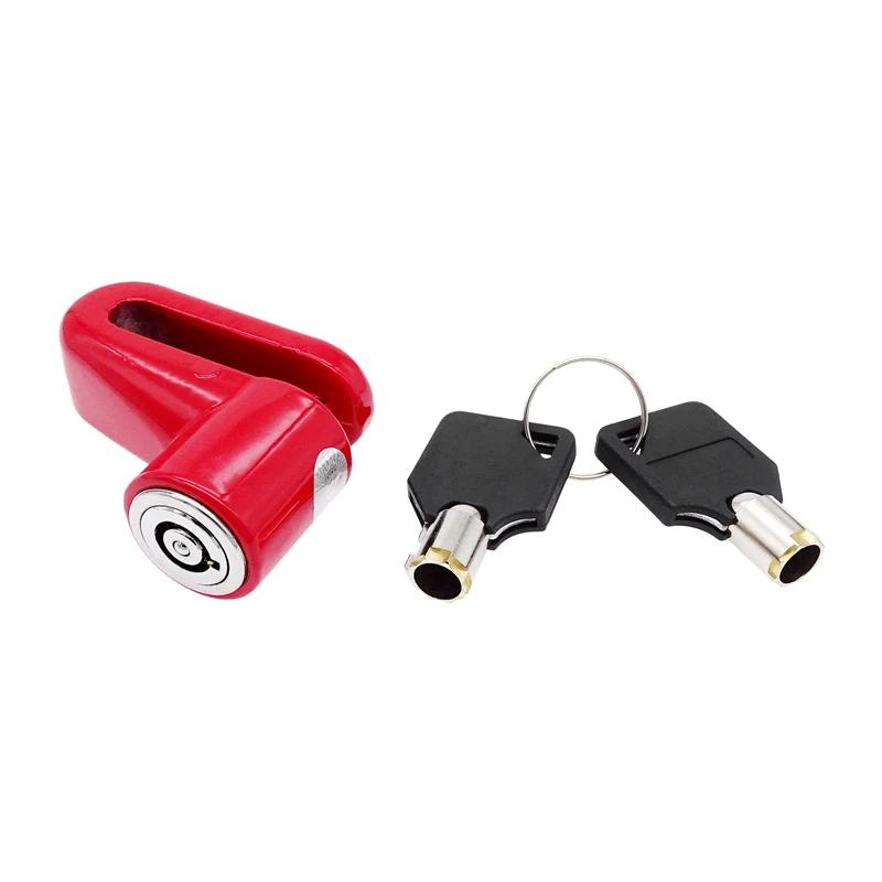 1 Set Universal Bicycle Security Disc Brake Lock Motorcycle Anti Theft Protection Lock for Bicycle Motorbike Scooter Accessories красный