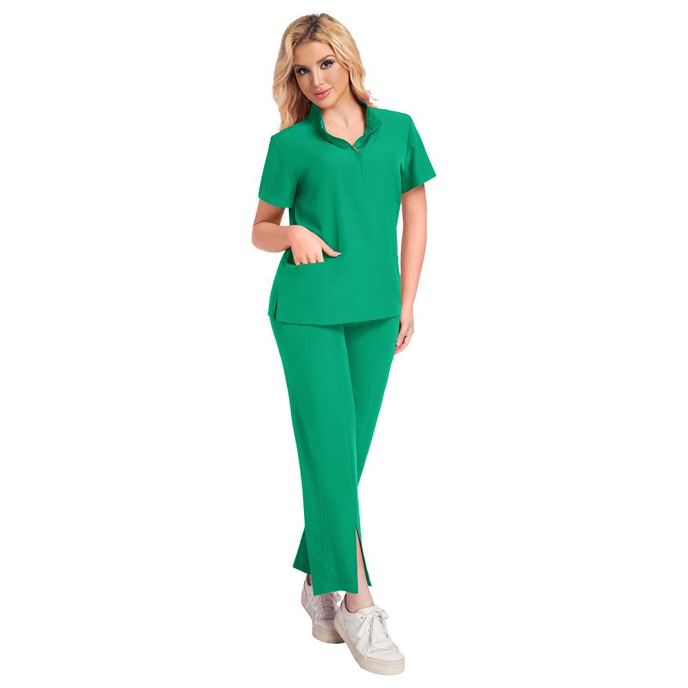 2025 Quick-Drying Elastic Washable Two-Piece Unisex Plus Size Doctor Nurse Uniform