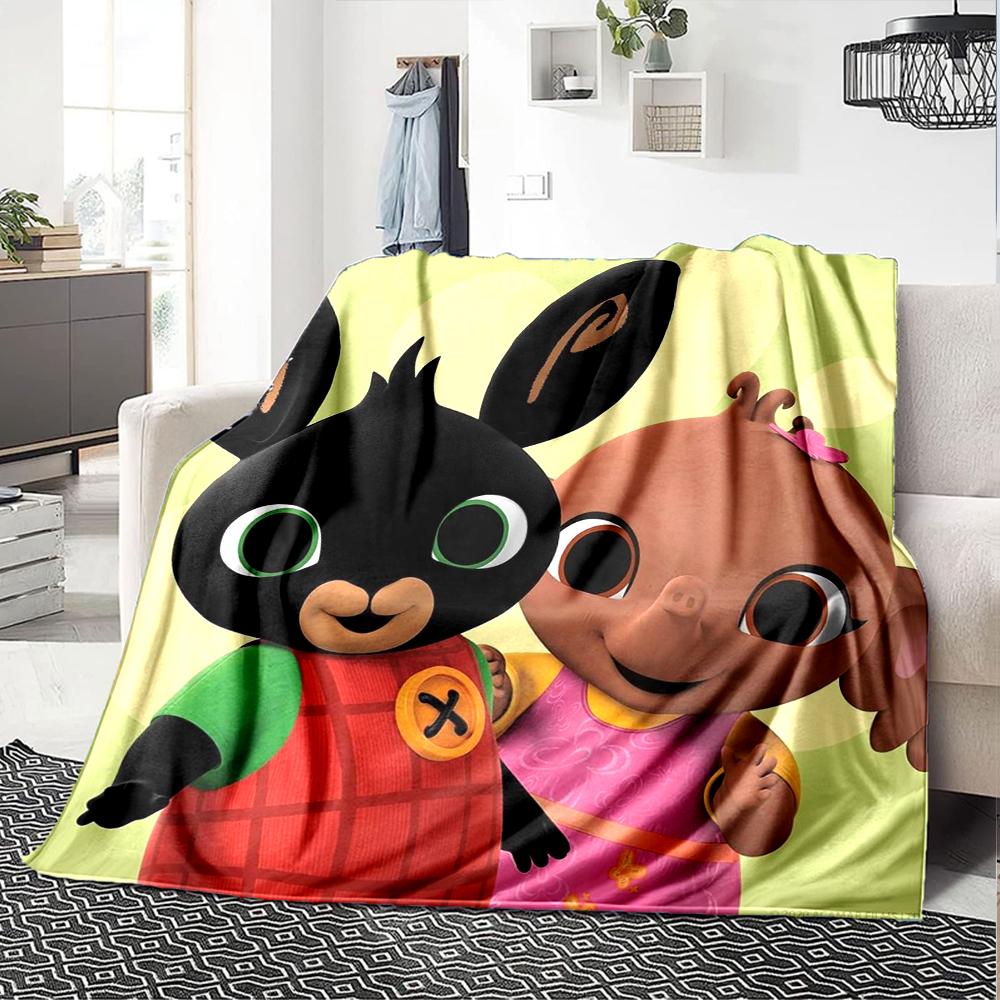 Bing Theme Printed Blanket - Perfect for Couch, Bed, Travel & Outdoor Use | Machine Washable, Cozy & Durable.