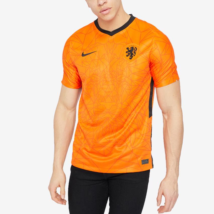 Nike Printed Logo Knit T-Shirt Men Tops Safety-Orange CD0712-819