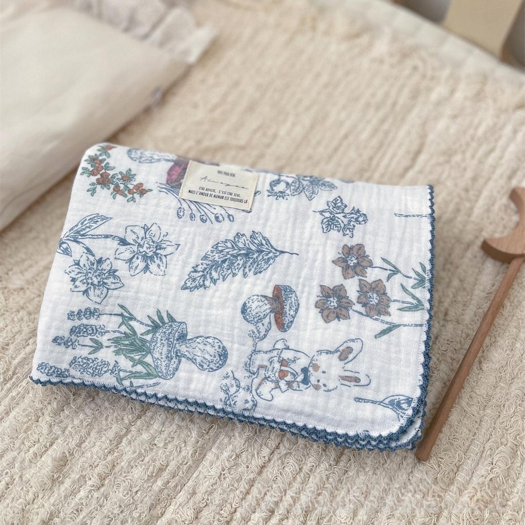 Baby Blanket Floral Soft Cotton Muslin Newborn Swaddle Wrap Receiving Blanket Quick Dry Bath Towel Baby Stroller Cover
