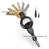 Aluminum Keychain Organizer with Airtag Tracker and Outdoor Storage Buckle