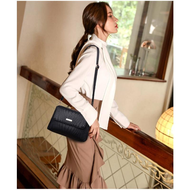 Women Crossbody Bag PU Soft Leather Casual Minimalist Shoulder Mom Bag Large Capacity Fashion Trendy Women Bag