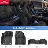 Smabee Left Hand Drive for Toyota C-HR CHR 2018-2024 TPE Car All-Weather Floor Mats Cargo Liner Trunk Backrest Liner Accessories D2