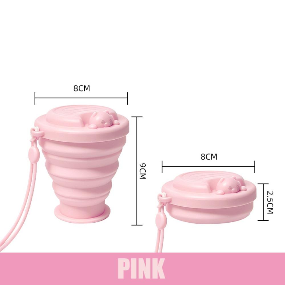 Portable Folding Water Bottle Silicone Portable Drinking Cup Durable Collapsible Water Cup