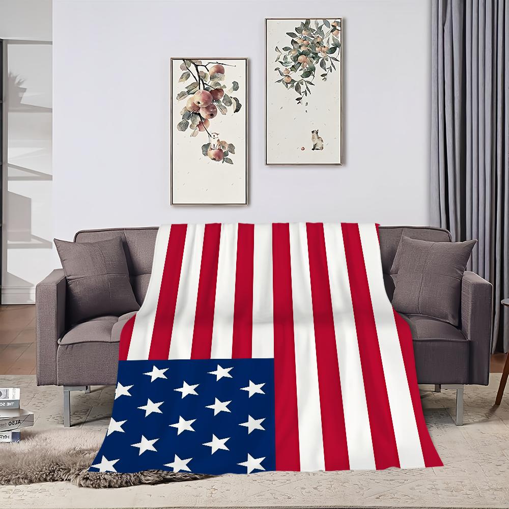 Americká USA US Vlajka Deku Pro Měkkou Přehozovou Deku na Piknik Postel Pohovku Domov Ložnici Útulnou Teplou Pohodlnou