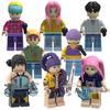 Hot KPOP Demon Hunters Cartoon Dolls Building Blocks Kawaii Action Figure Assembly Toy Children's Educational Toys Gifts