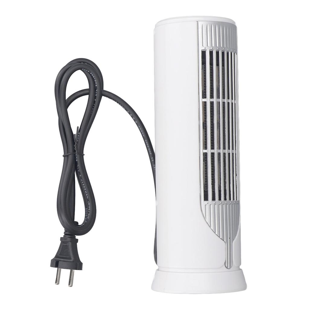 Grzejnik wieżowy do użytku wewnątrz pomieszczeń, ceramiczny, PTC, 1000 W, cichy, 2-poziomowy, mały grzejnik, biały