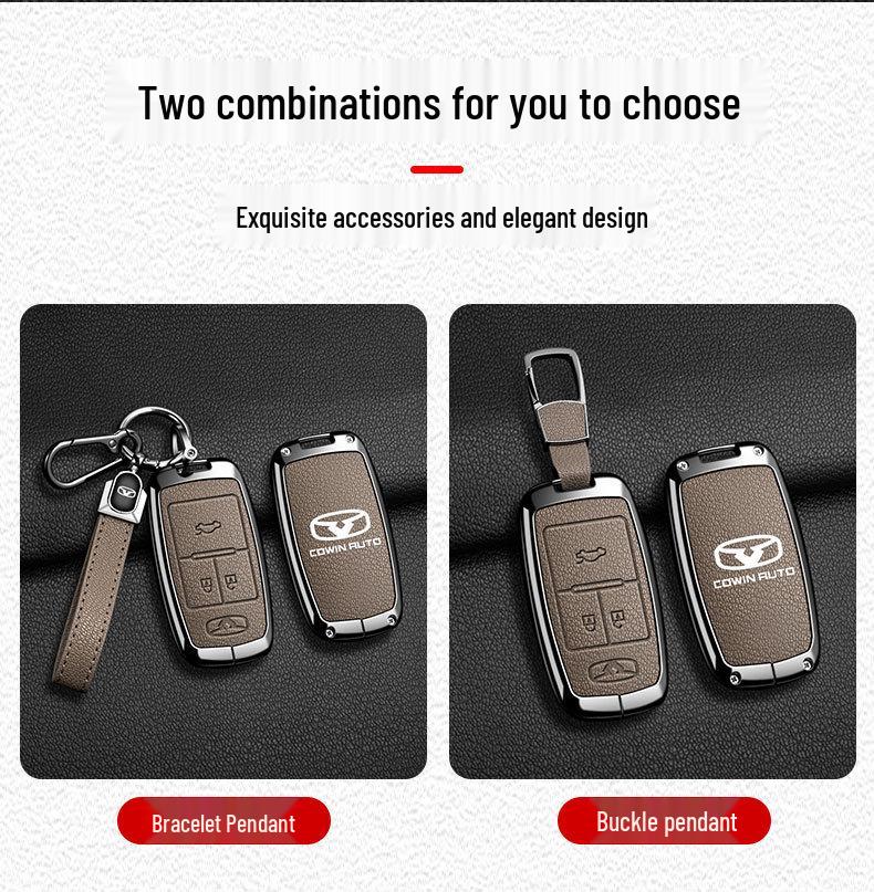 Compatible with 2021 Chery Kaiyi Xuanjie PRO and 2022 Models, This Car Key Case Features a Durable Metal Buckle.