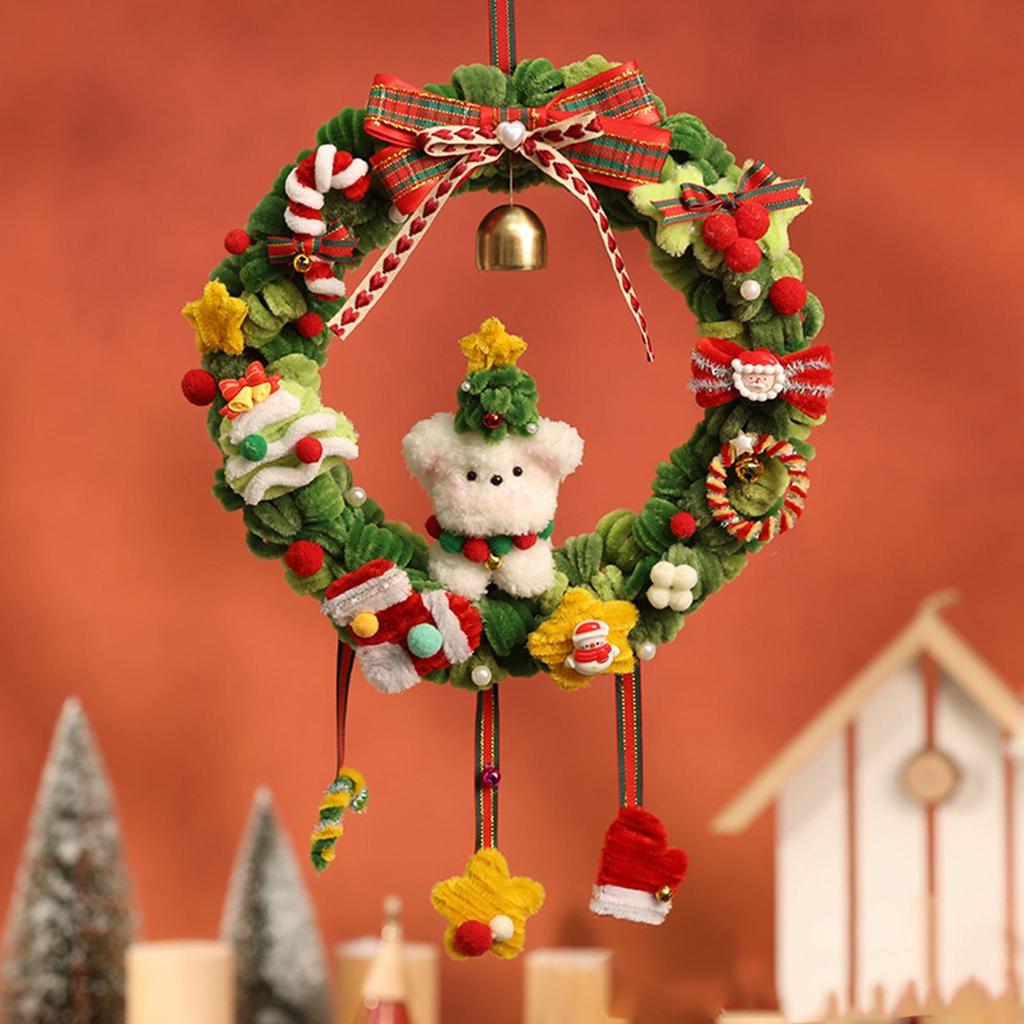 Christmas Craft Kit Funny Cute Home Decor Tree Decoration Twisted Stick Kits For Window Door Wall Indoor Outdoor Children Teens