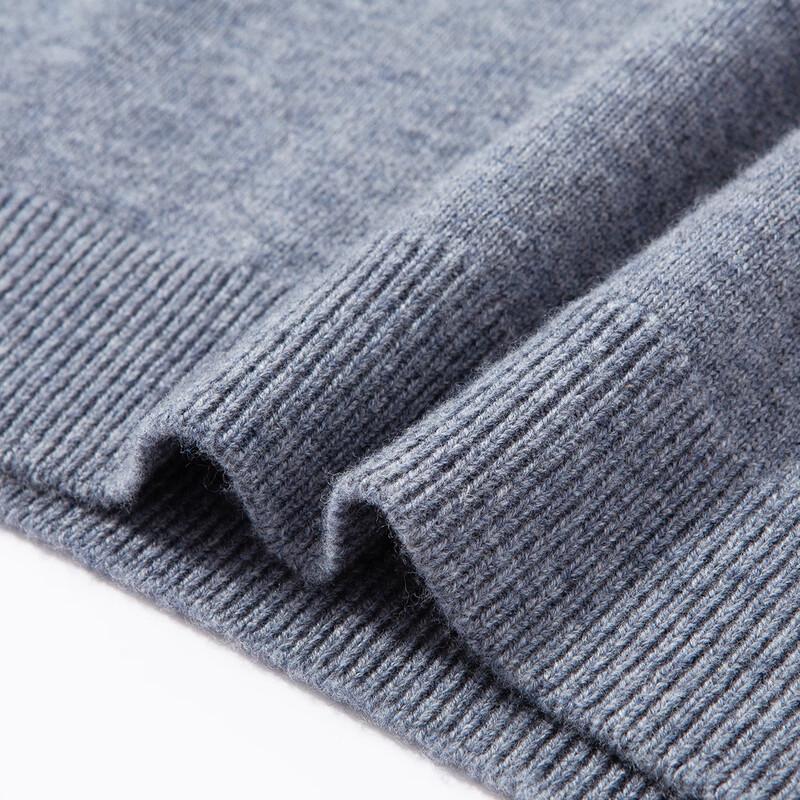 Luozi Men's Winter Thick Crew Neck Wool Blend Sweater