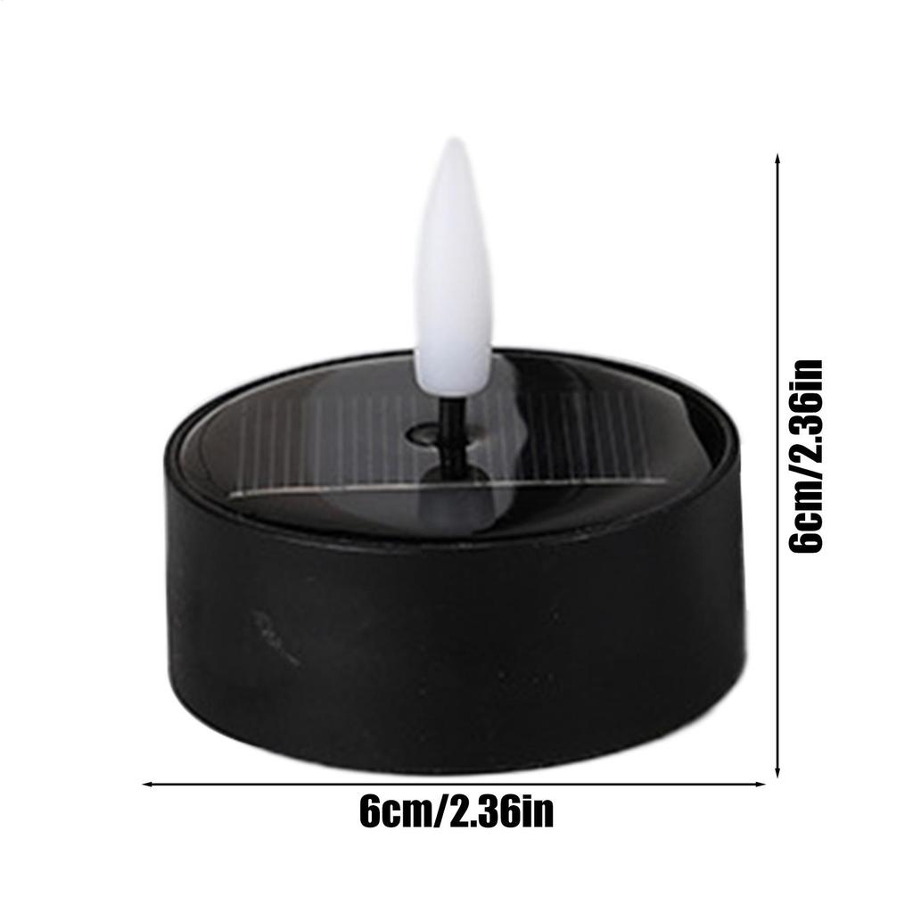 Solar Candles Flameless Fake Candle LED Lights For Outside 4 Pieces Waterproof Outdoor Decor For Halloween Decorations Pathway