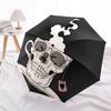 1pc Coffee Skull Fashionable Auto Opening/Closing Folding Umbrella with 8 Bones, Windproof Portable, Daily Use113
