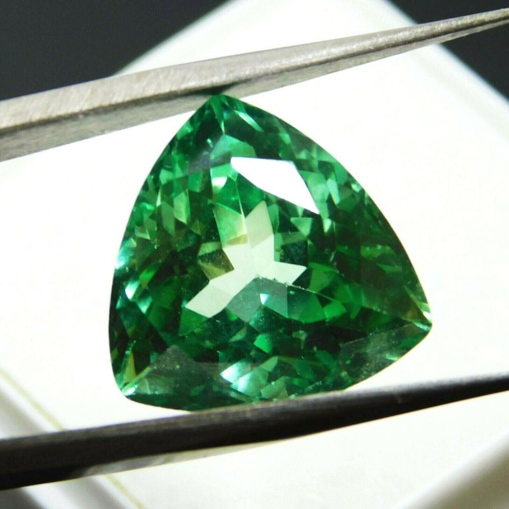 10.23 Carat Trillion Cut Natural Montana Sapphire Green CERTIFIED Loose Gemstone A-328
