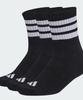 adidas 3-Stripe Cushioned Sportswear Mid-Cut Socks 3-Pair Pack Kc9617
