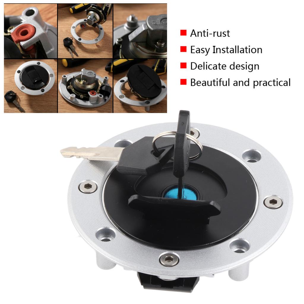 Motorcycle Fuel Gas Cap Tank Cover with 2 Keys for Suzuki R 600 R750 SV1000