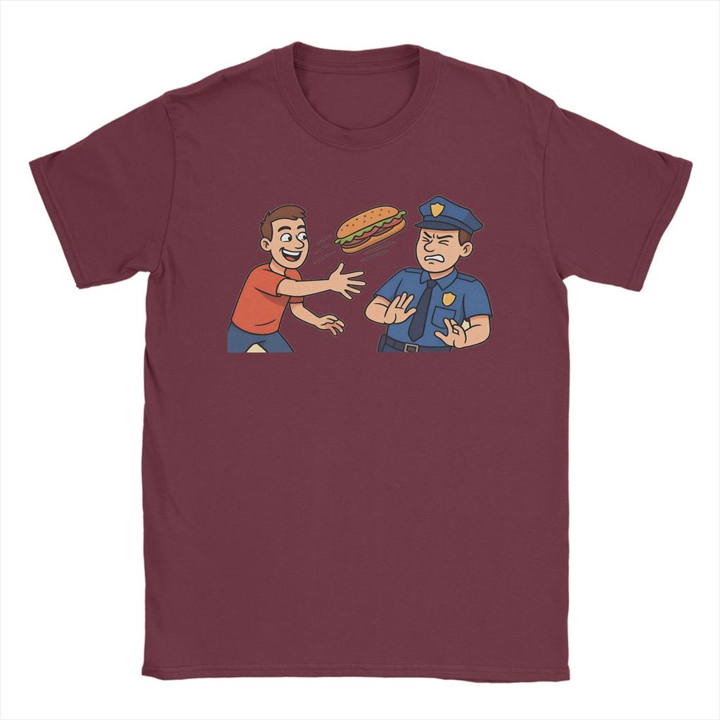 Dc Sandwich Guy T Shirt Summer  Trendy Cool T Shirts Men Pure Cotton Comfortable Oversized Top Tees Short Sleeve Y2K Retro