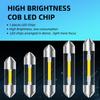 2 Stück C10W C5W LED Innenraumleuchte Soffitte 31mm 36mm 39mm 41mm COB LED Leseleuchte Deckenleuchte Kofferraumbeleuchtung Kennzeichenleuchte