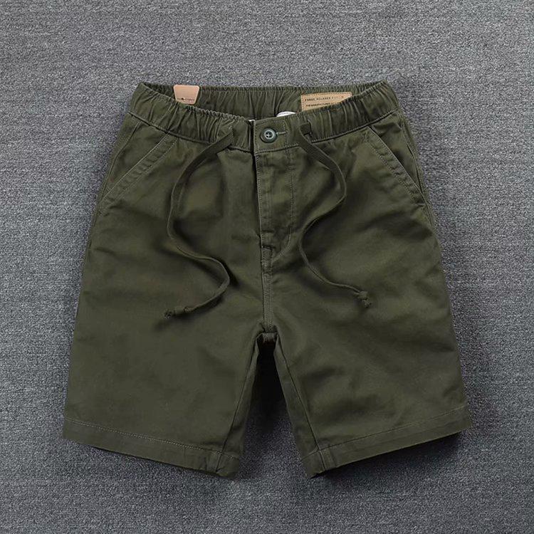 

Men s Korean-Style Retro Casual Shorts - Summer Loose Fit Workwear M зелений