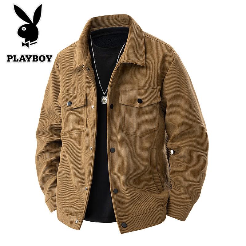 PLAYBOY Men's Corduroy Casual Jacket