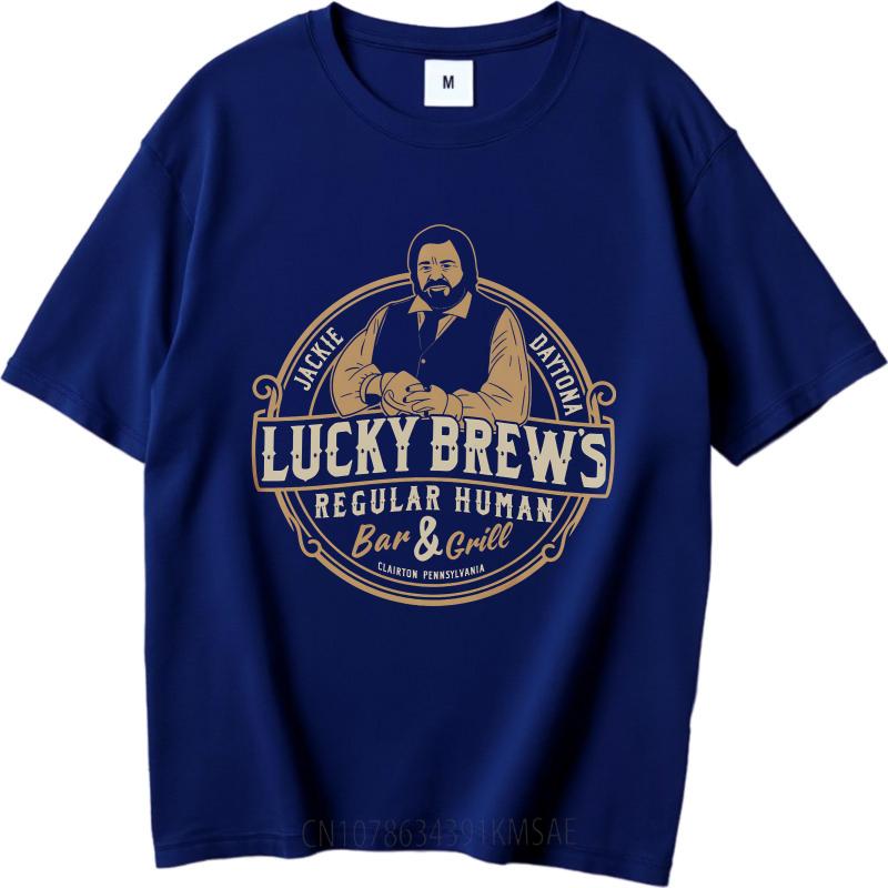 Stylish For Him Summer Tshirt Lucky Brews Regular Human Bar And Grill Short Sleeve Soft Oneck Women Tops Relaxed Fit Tshirt