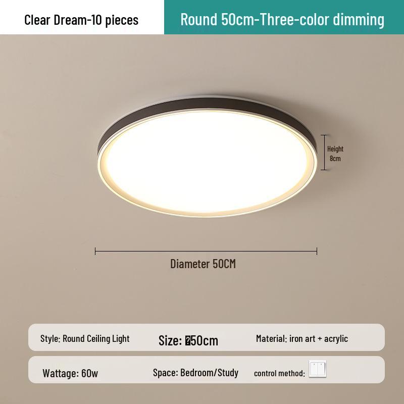 Modern Minimalist Full Spectrum Eye-Protection Ceiling Light for Bedroom and Study (2025 Model)