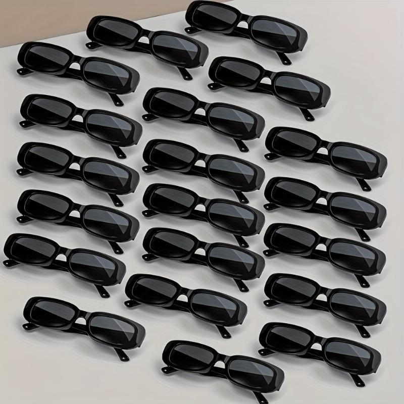 20 pairs of retro 90s glasses set retro black rectangular glasses women's party supplies wedding birthday and dance exclusive