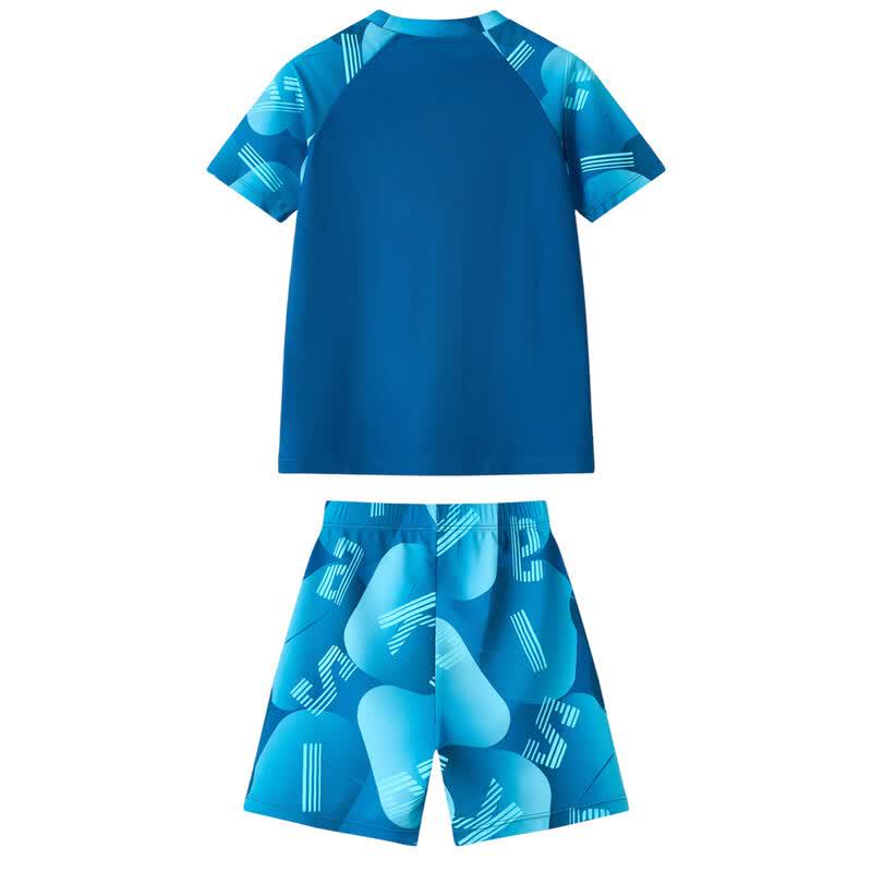 ASK JUNIOR Boys' Short-Sleeve Two-Piece Swimsuit