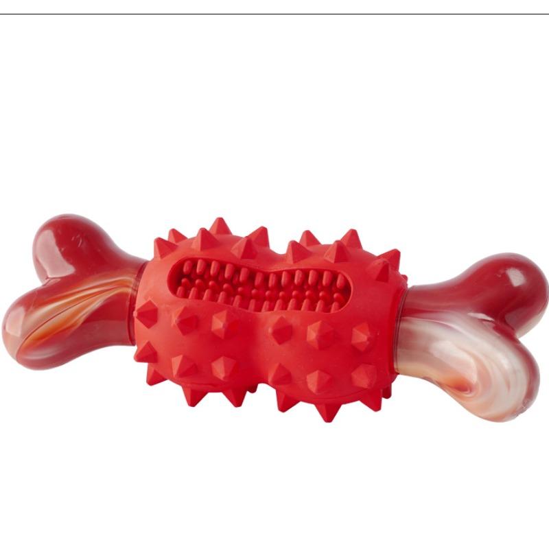 

Natural Rubber Teeth Grinding Nylon Bone Teeth Cleaning Dog Toys, Rubber-coated Bone-chilling Interactive Self-entertainment and Boredom Toys