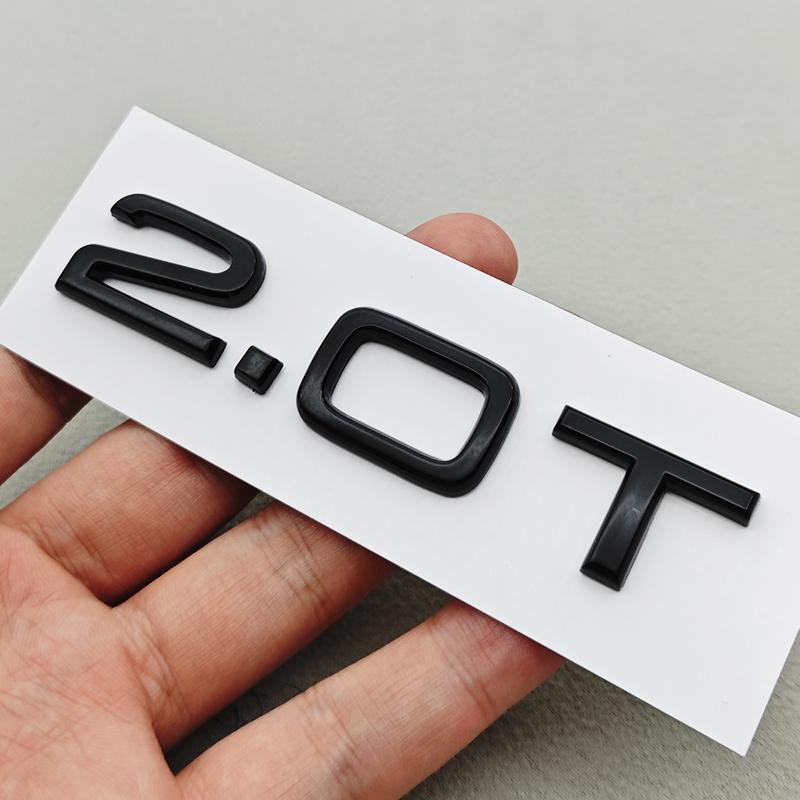 3D ABS Car Letters Rear Trunk Badge V10 V6T 2.0T Logo Sticker Emblem For  Audi A4 A5 A6 A7 A8 Q/S/RS/SQ Series Auto Accessories