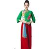 Women's Ethnic Dance Set: Gauze Skirt & Bell Sleeve Top for Spring/Summer Performances