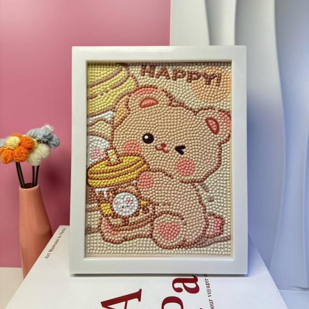 Children'S Diamond Painting Framed Handmade Diy Material Bag Sanrio Diamond Paste Painting Concentration Toy