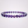 Grade A 100% Natural Amethyst Bracelet Women Valentine Day Gift For Girlfriend 4/6/8/10/12mm Beaded Braslet Casual Accessories