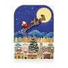 Sanrio Christmas Message Card Santa Sled Night Sky JX 46-5 241717