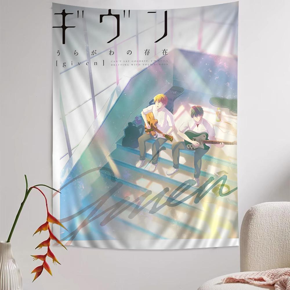 Given Anime Tapestry Tarot Hippie Wall Hanging Dormitory Wall Art Sheet for Bedroom Living Room Home Decor Design