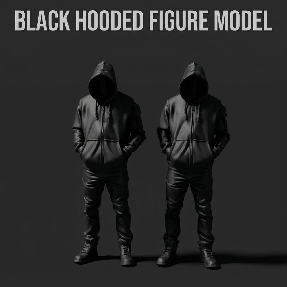 3D Printed Punk Hoodie Statue Unique Home Decor Crafts Streetwear Style Figurine Desktop Use
