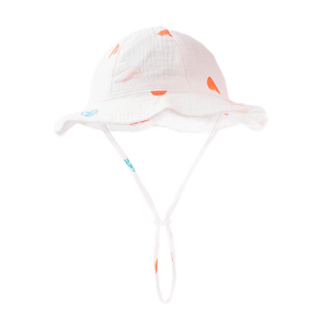Children's Cotton Basin Hat Ins New Sun-proof Breathable Baby Fisherman Hat Solid Color Comfortable Baby Sun Hat