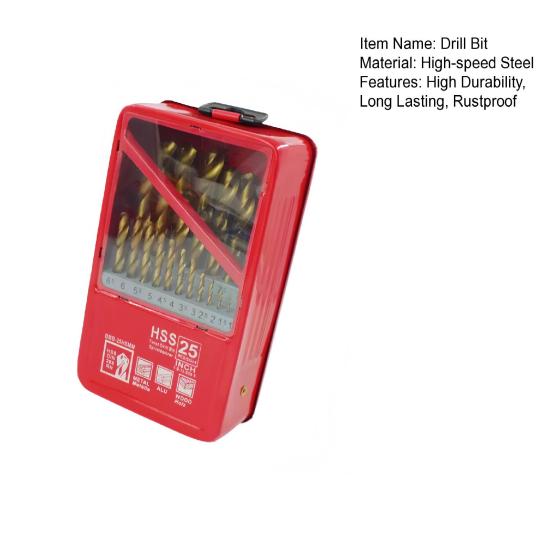 Bohrer-Set Rostfrei Korrosionsbeständig Titanbeschichtung Weit verbreitet Hochbelastbar Spiralbohrer