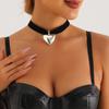 Accessories Simple Cold Flannel Love Choker Collar French Sweet Heart Necklace