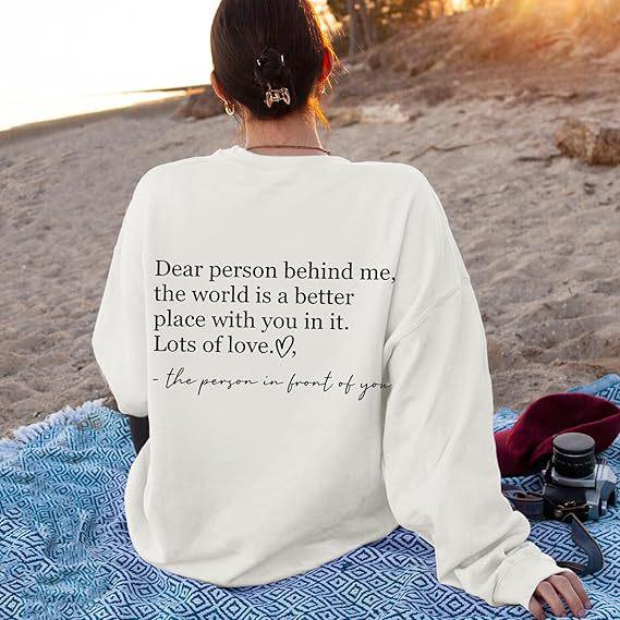 2025 Dames Hoodie met Lange Mouwen, Ronde Hals en Letterprint - Losse Pasvorm, Europese & Amerikaanse Stijl