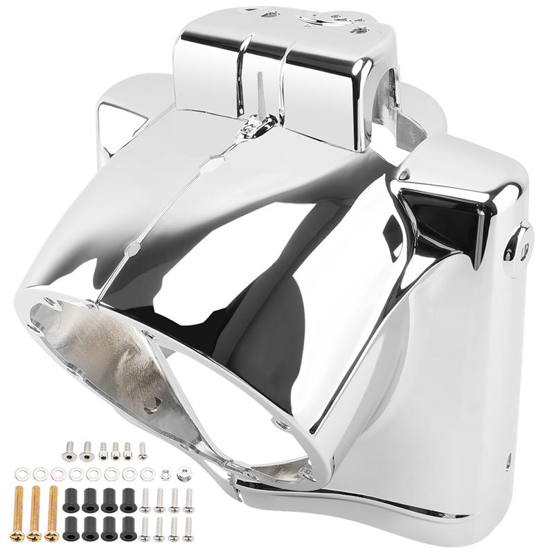 

Motorcycle Accessories 7 Round Headlight Nacelle Cover Chrome ABS Headlamp Front Cowl Fit For Harley Touring Road King 2014-Up