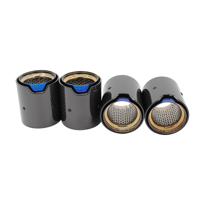 For BMW M2 F87 M3 F80 M4 F82 F83 Exhaust Pipe Tip Upgrade Touring MP erformance Parts Carbon Fiber Black Plated Muffler Tip