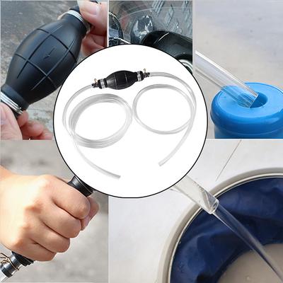 Hand Siphon Pump Petrol Water Oil Liquid Fuel Transfer Easy Use New