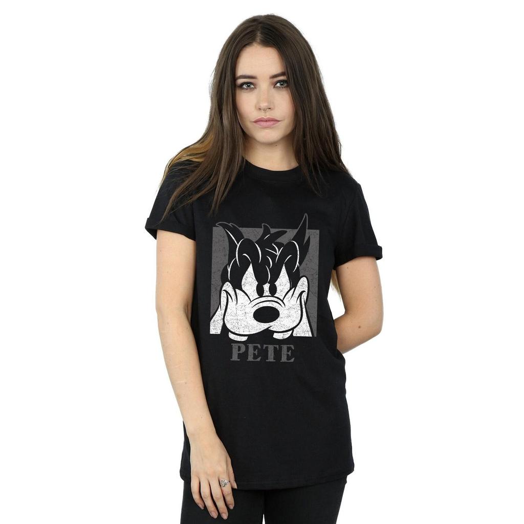 Disney Womens/Ladies Pete Cropped Head Cotton Boyfriend T-Shirt