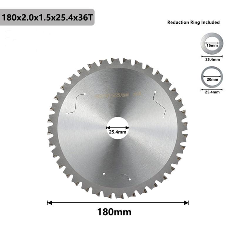 1pc Metal cutting blade disc 136/165/180/235/305/355mm carbide circular saw blade 30T-80T for steel circular metal cutting blade
