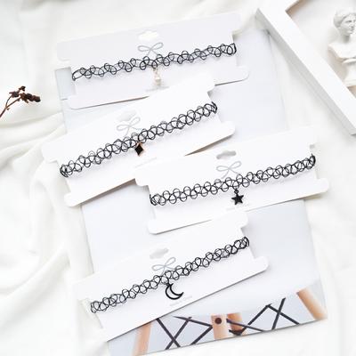 Choker Necklace Black Clavicle Tattoo Chain Star Pendant Woman Girl Collar Party Jewelry Neck Pendant Necklace