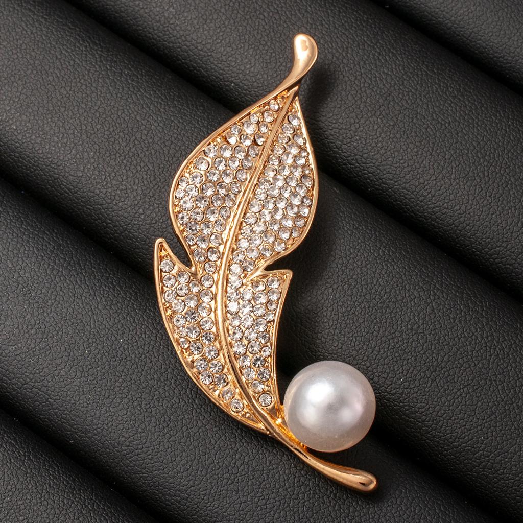 Fashion Leaf Pin, Leaf Headpiece Pin, Elegant Suit Dress Collar Pin