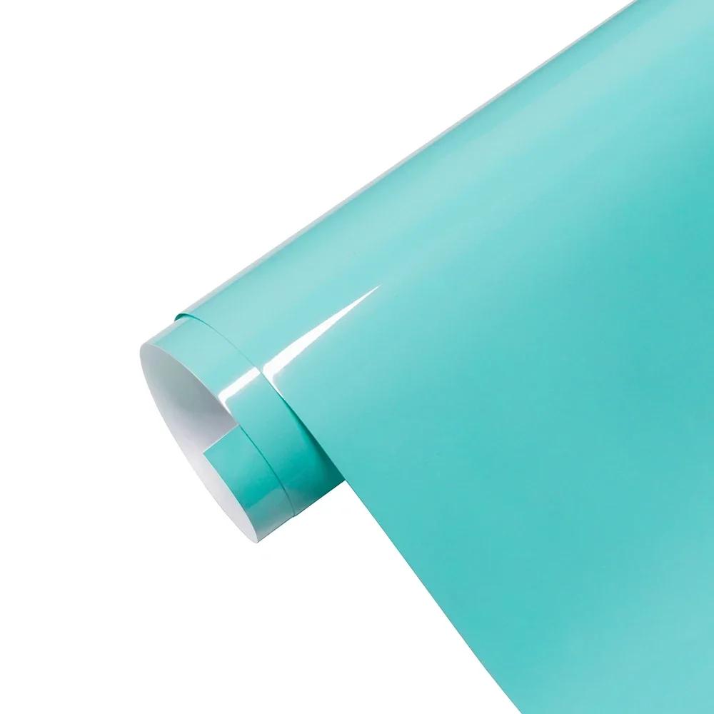 

Glossy Light Blue Bubble Free Vinyl Film Auto Decals Car Wrapping Film Car Sticker PET Sticker Car Accessories Exterior Interior 50x152cm